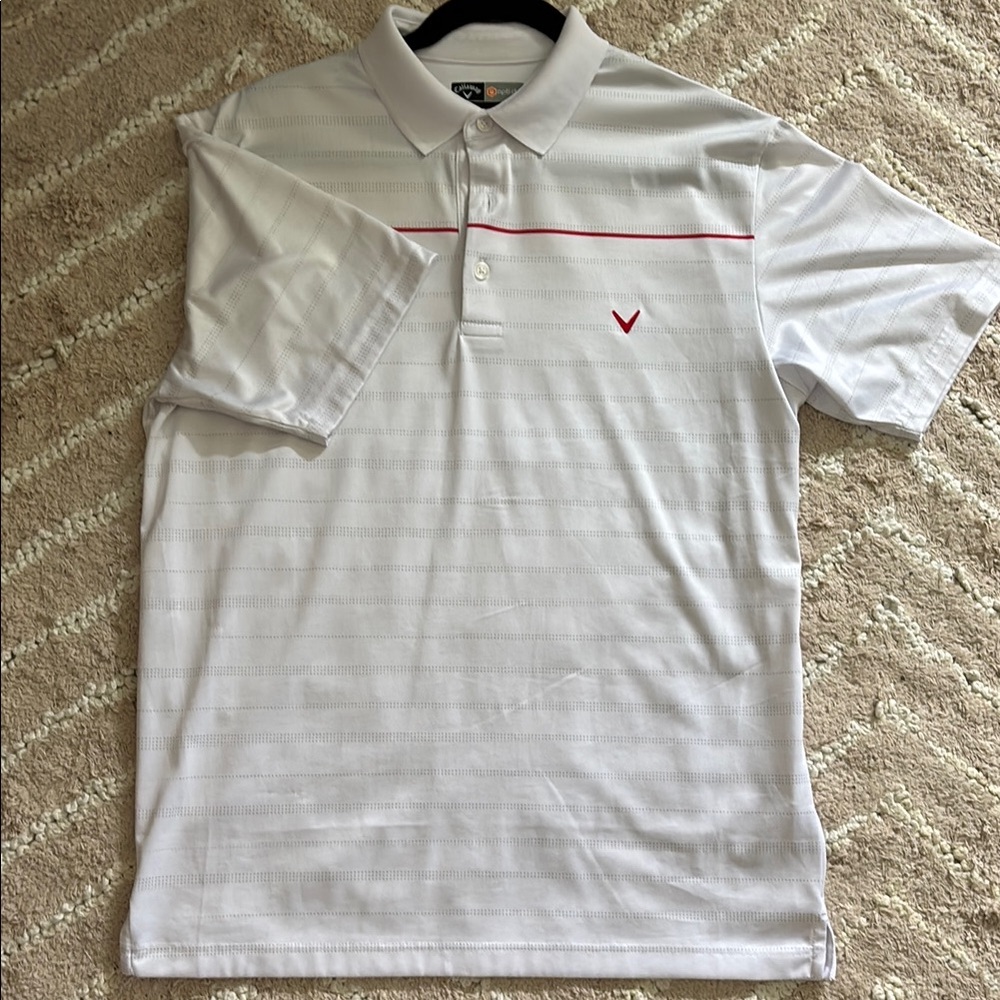 Callaway Red and White Polo Shirt Classic Design